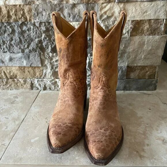 Like NEW Old Gringo Women's Leopartido 10" Cowboy Boots Sz 7.5 B - Picture 2 of 6